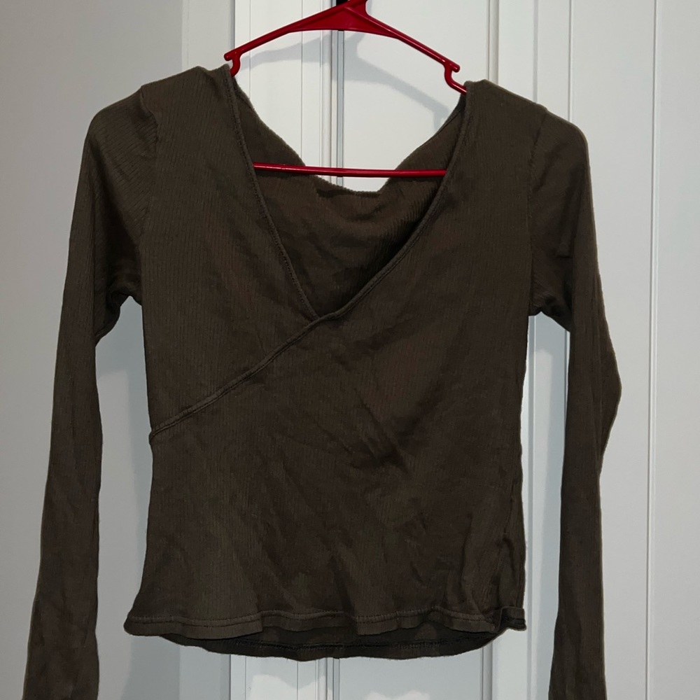 H&M Army Green Crop Top